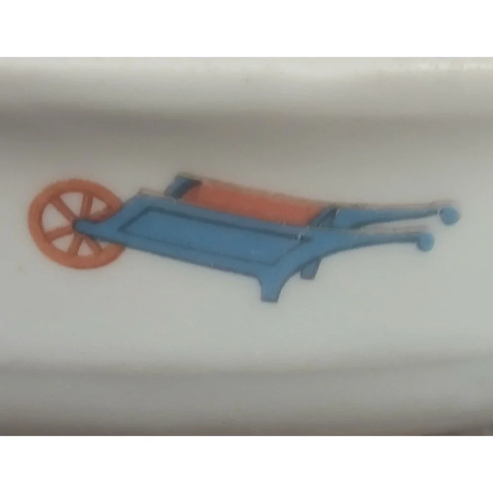 Vtg‎ Porcelain Child Bowl Children Playing Swing Bavaria Germany FLAWS READ